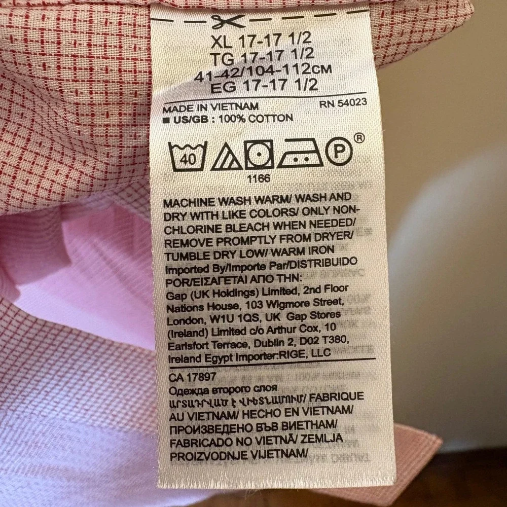 Banana Republic Mens Standard Fit Non-Iron‎ Cotton Dress Shirt Size XL